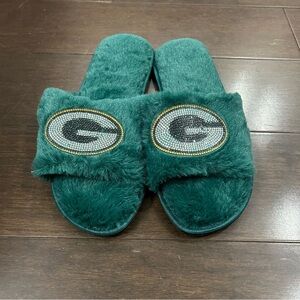 Green Fur Women's Slippers